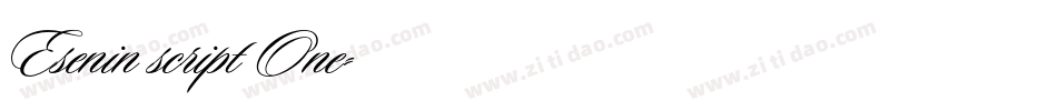 Esenin script One字体转换